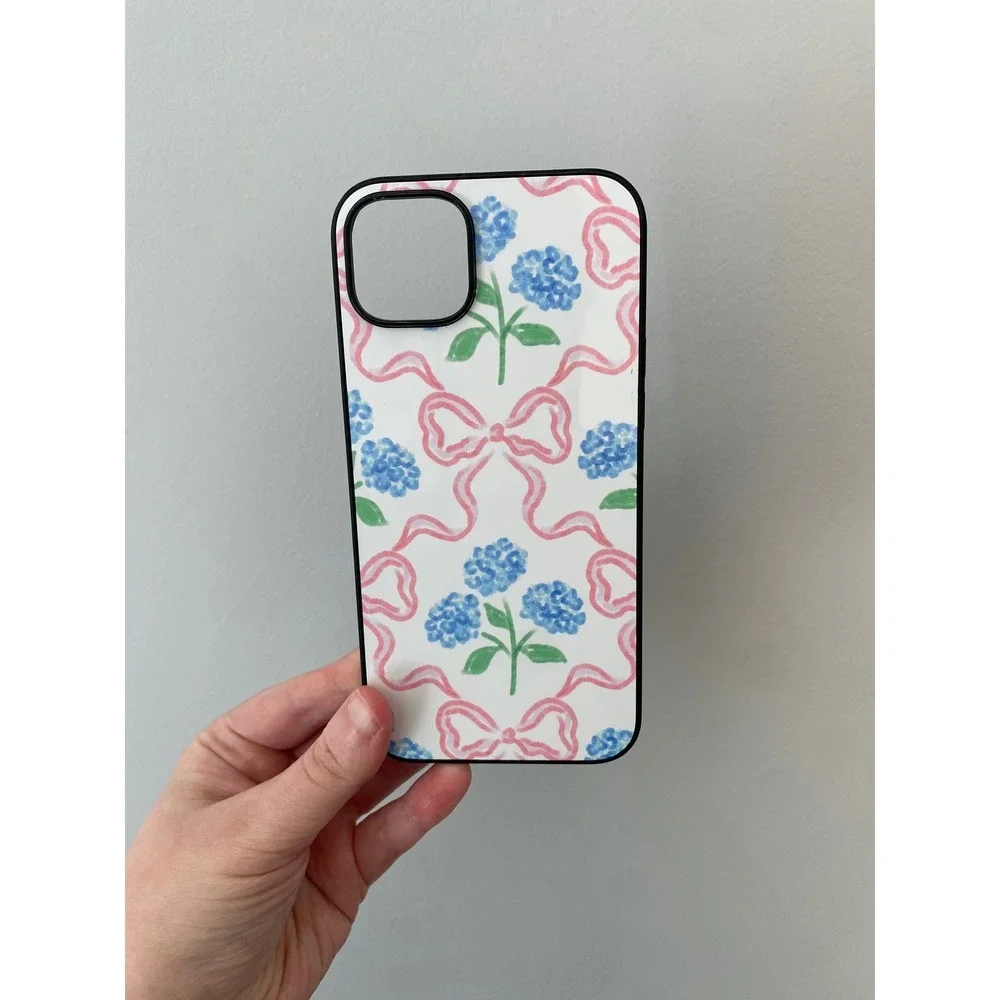 Unbranded iPhone 15 Plus Case One Size White Blue Floral Pink Bow Coquette